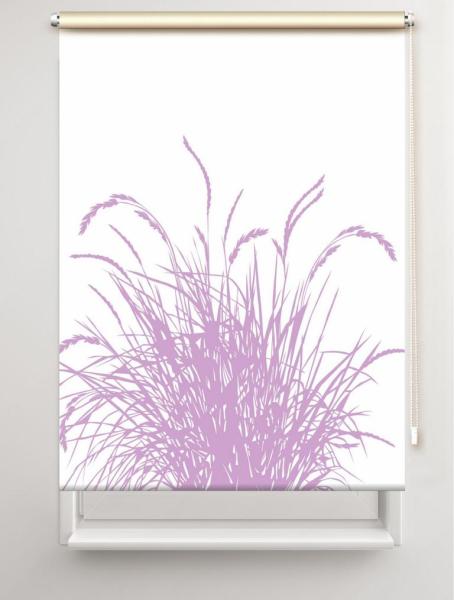 Rollo Reed24 flieder blanco, Rollo, Motivrollo, Rollo mit Druck, Fotorollo, bedrucktes Rollo, Fensterrollo,verdunkelndes Rollo, Sonnenschutz Rollo